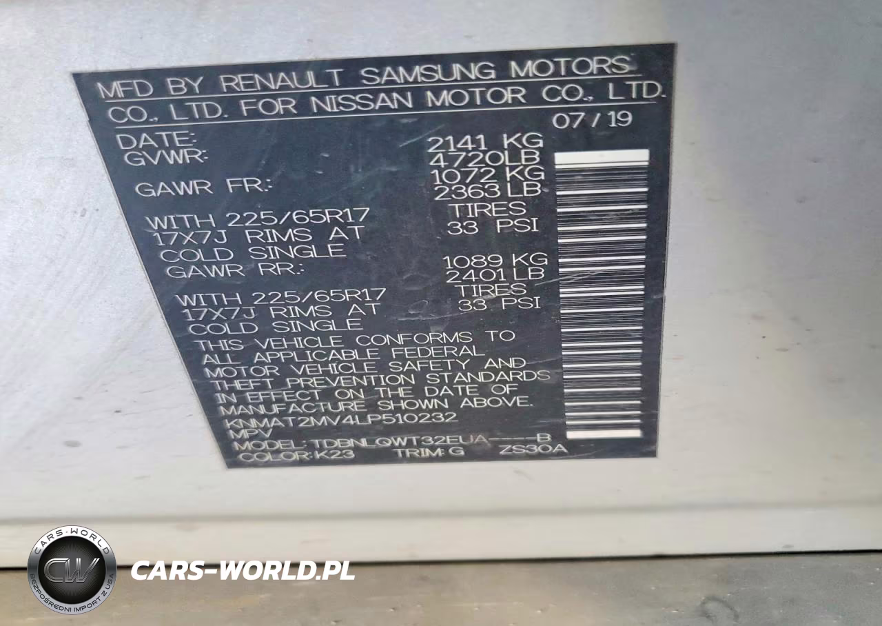 2020 Nissan Rogue Sv VIN:KNMAT2MV4LP510232 - 13