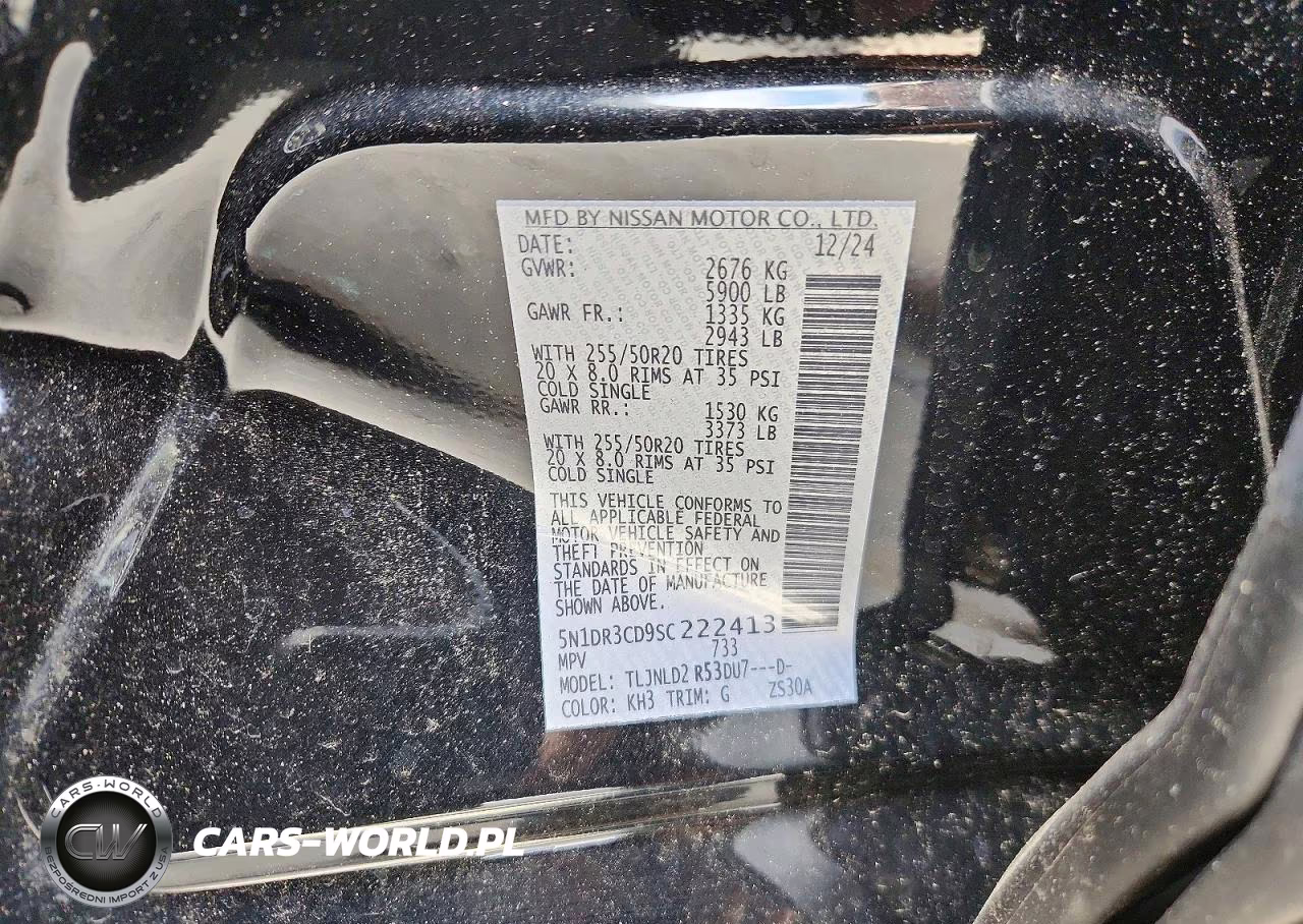 2025 Nissan Pathfinder Sl VIN:5N1DR3CD9SC222413 - 13