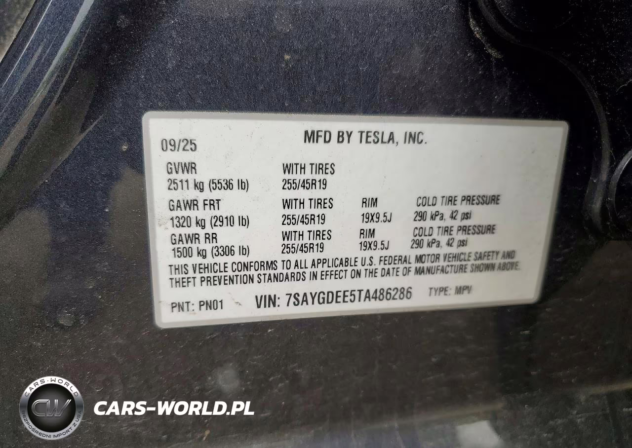 2026 Tesla Model Y VIN:7SAYGDEE5TA486286 - 13