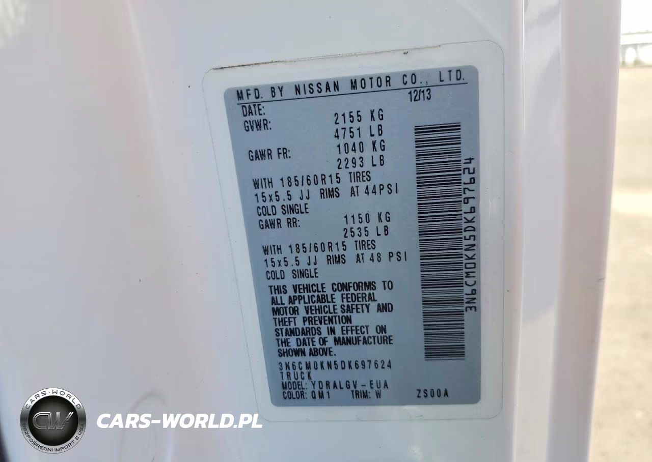 2013 Nissan Nv200 Delivery Van VIN:3N6CM0KN5DK697624 - 13