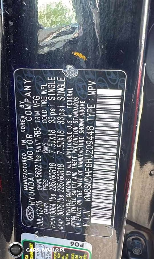 2017 Hyundai Santa Fe Se VIN:KM8SMDHF6HU209448 - 13