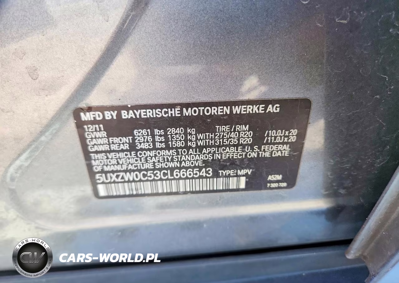 2012 BMW X5 xDrive35D VIN:5UXZW0C53CL666543 - 13