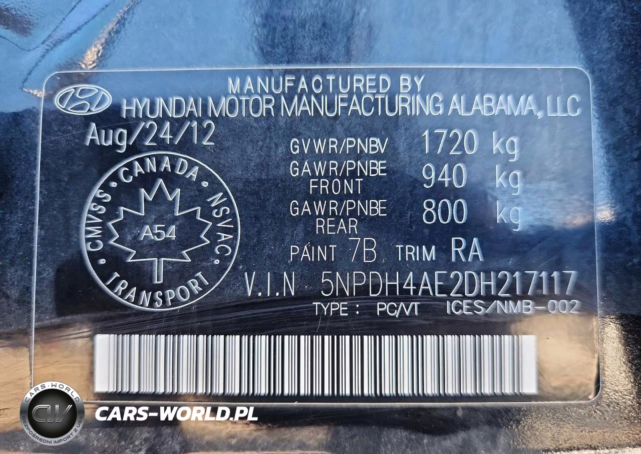 2013 Hyundai Elantra Gls VIN:5NPDH4AE2DH217117 - 12