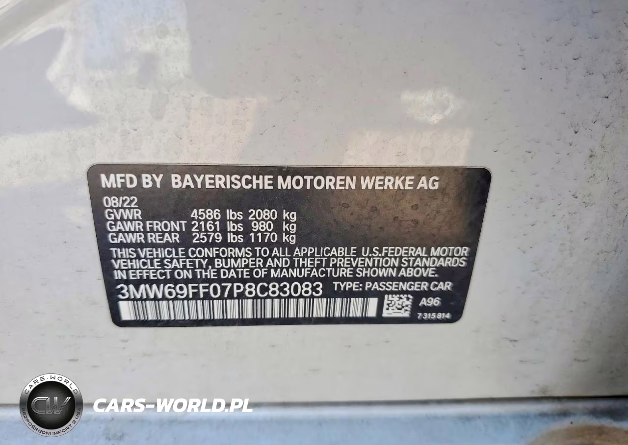 2023 BMW 330I VIN:3MW69FF07P8C83083 - 12