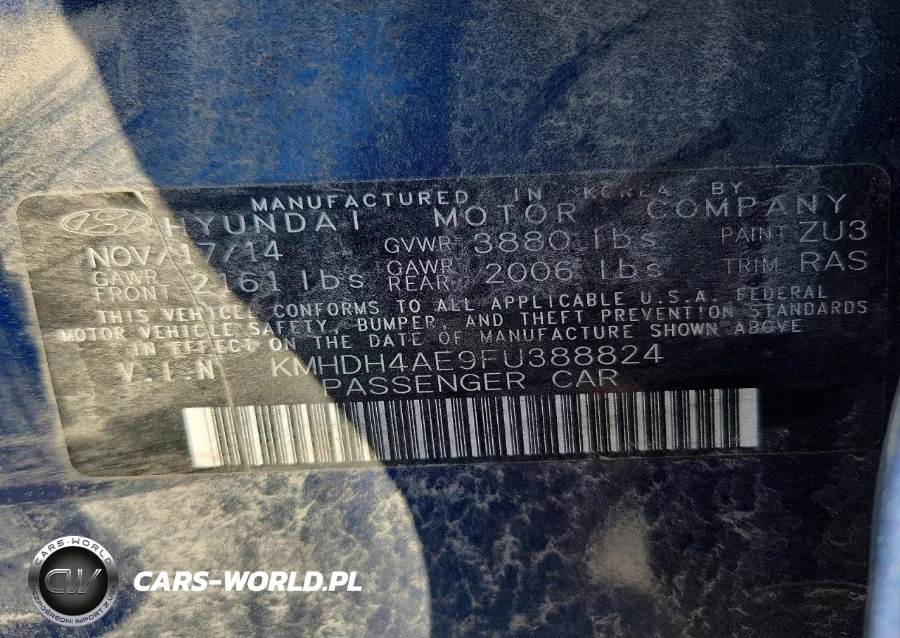 2015 Hyundai Elantra Se VIN:KMHDH4AE9FU388824 - 12