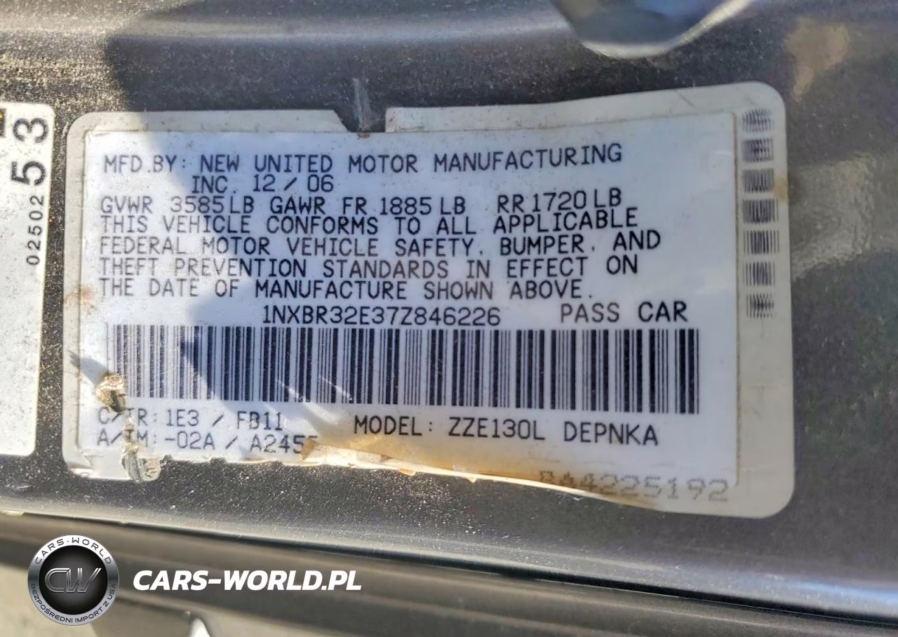 2007 Toyota Corolla Le VIN:1NXBR32E37Z846226 - 13