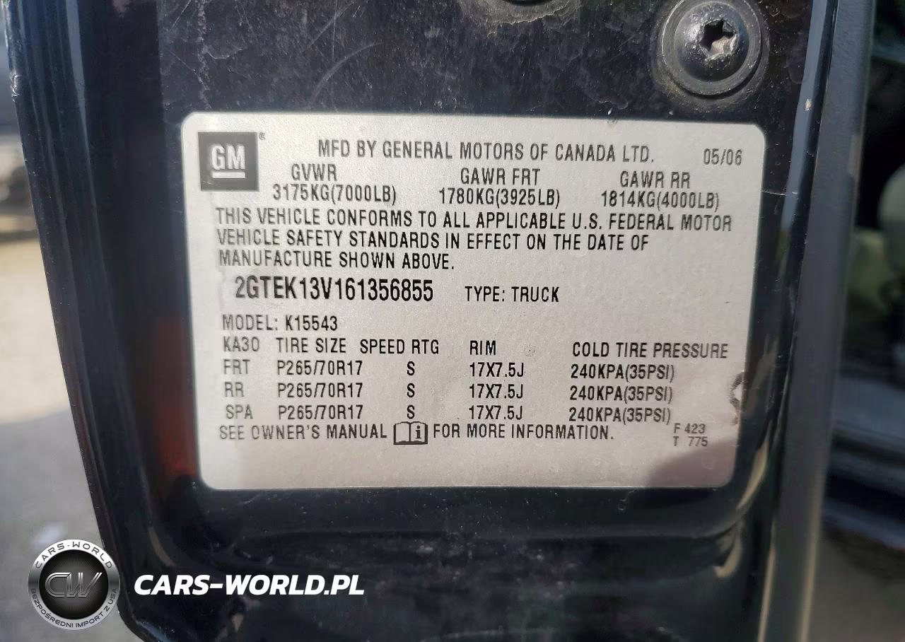 2006 GMC New Sierra K1500 VIN:2GTEK13V161356855 - 12