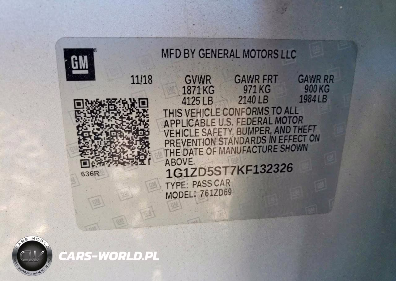2019 Chevrolet Malibu Lt VIN:1G1ZD5ST7KF132326 - 12