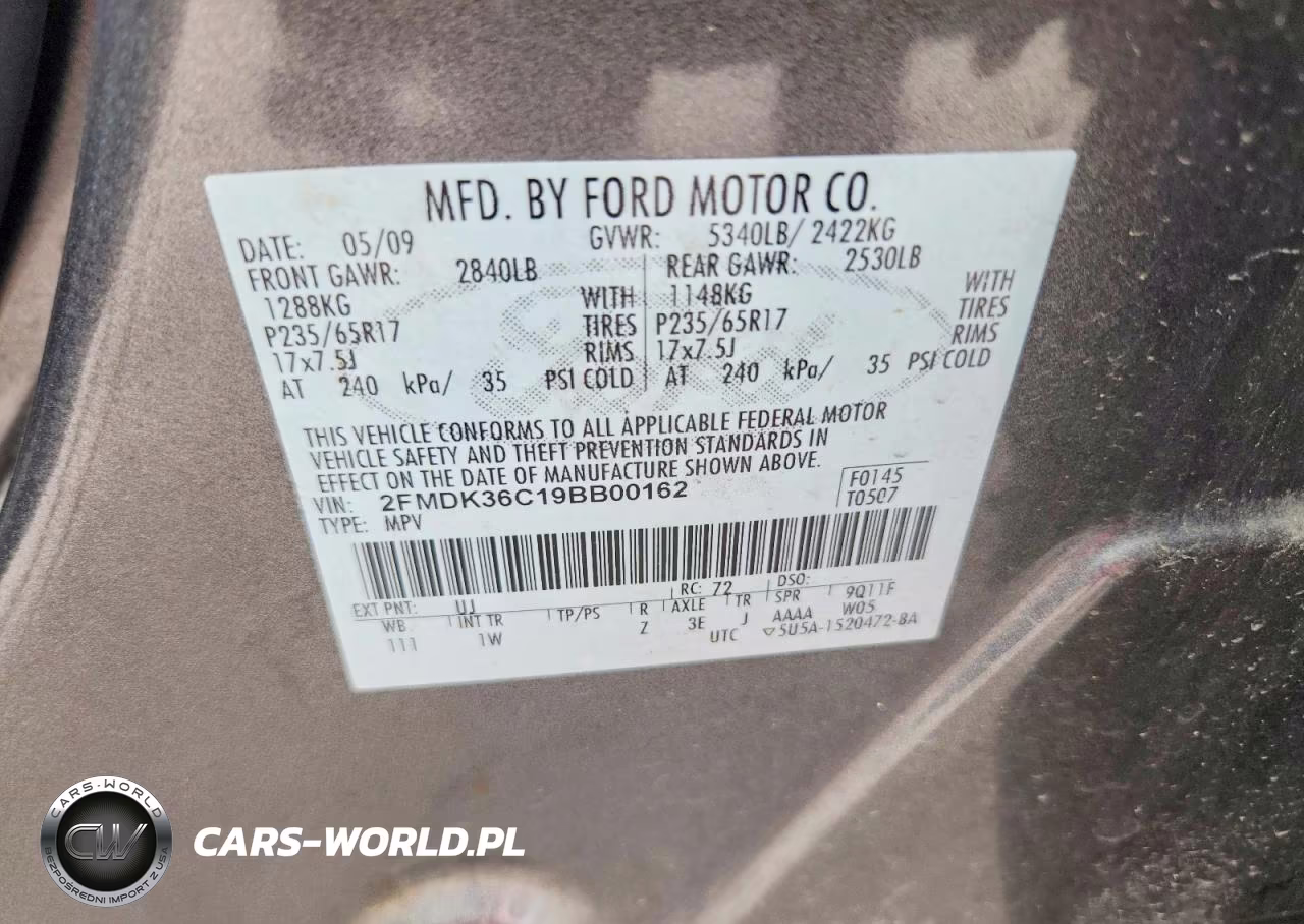 2009 Ford Edge Se VIN:2FMDK36C19BB00162 - 13