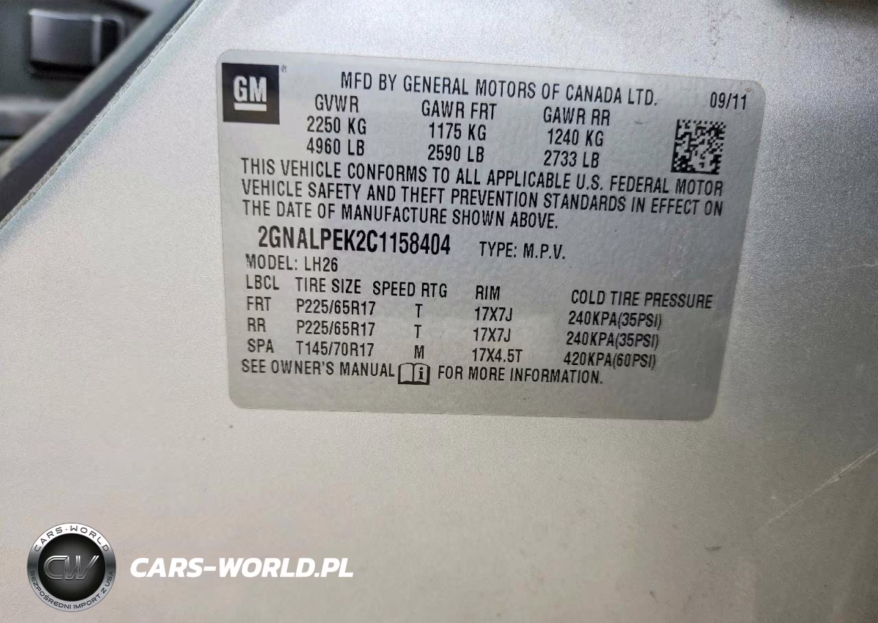 2012 Chevrolet Equinox Lt VIN:2GNALPEK2C1158404 - 12