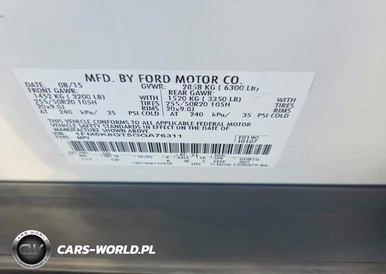 2016 Ford Explorer Sport VIN:1FM5K8GT5GGA76311 - 12