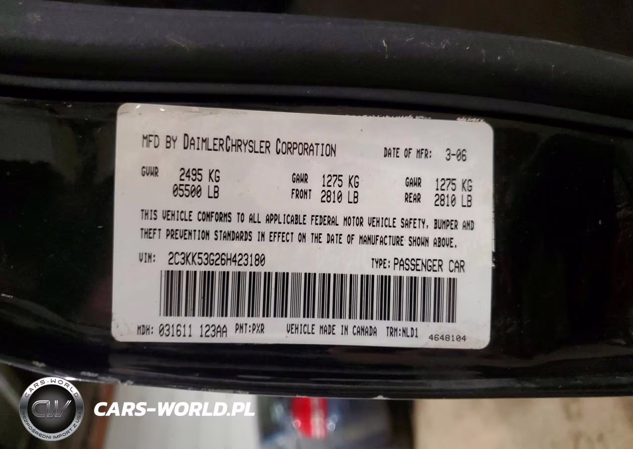2006 Chrysler 300 Touring VIN:2C3KK53G26H423180 - 12