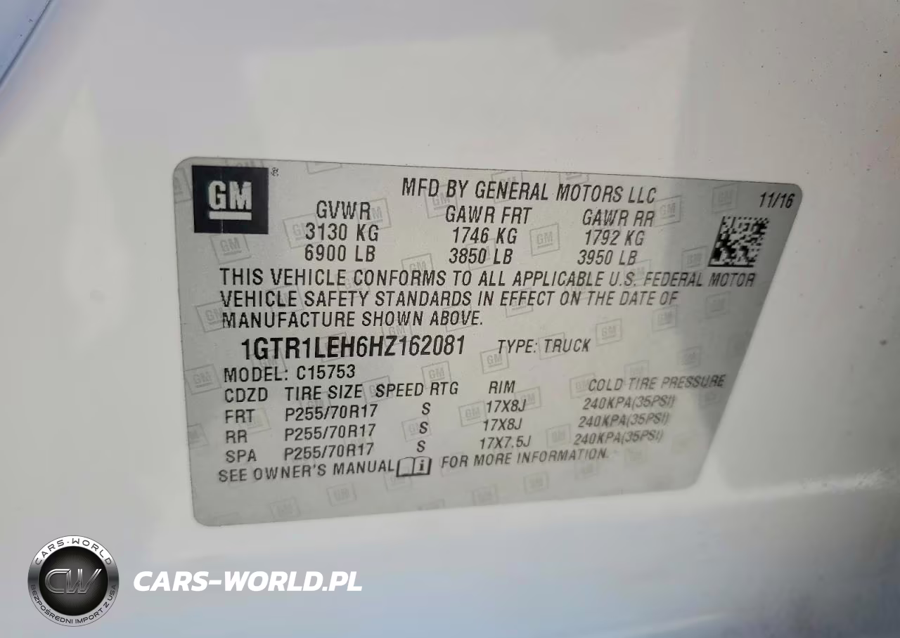 2017 GMC Sierra C1500 VIN:1GTR1LEH6HZ162081 - 12