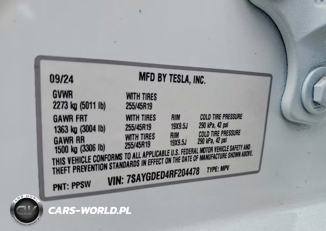 2024 Tesla Model Y VIN:7SAYGDED4RF204478 - 12
