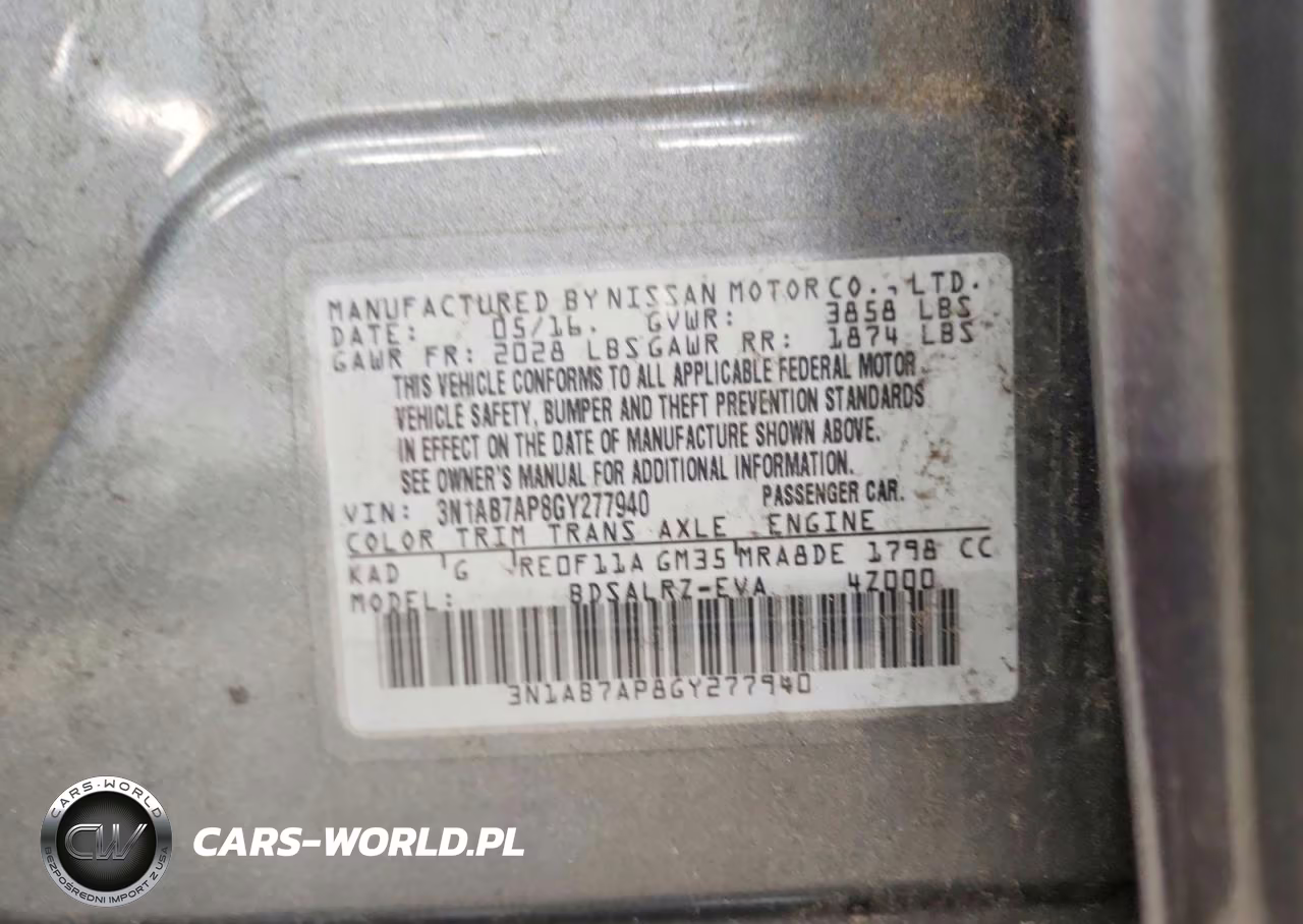 2016 Nissan Sentra Sr VIN:3N1AB7AP8GY277940 - 12