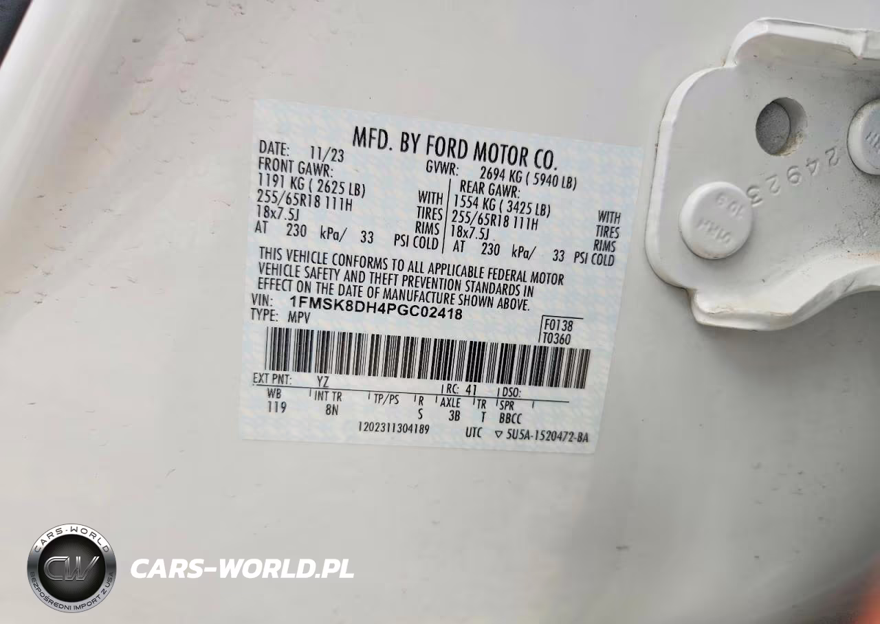 2023 Ford Explorer Xlt VIN:1FMSK8DH4PGC02418 - 13