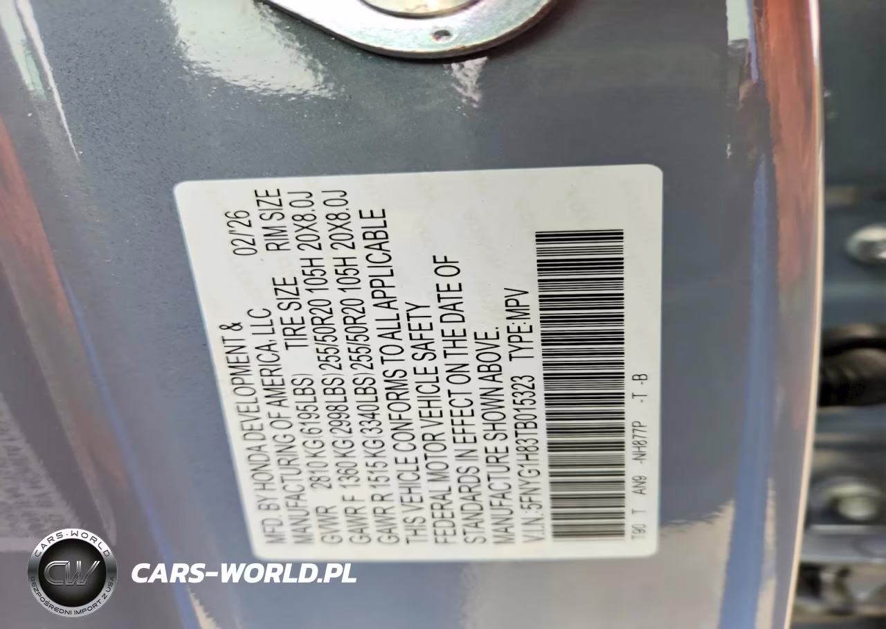 2026 Honda Pilot Elite VIN:5FNYG1H83TB015323 - 14