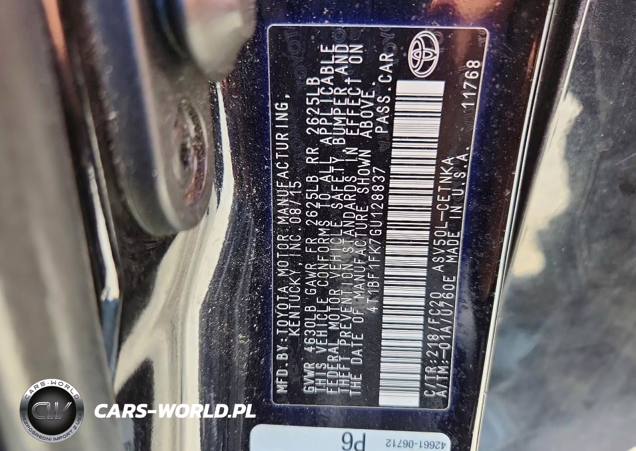2016 Toyota Camry Le VIN:4T1BF1FK7GU128837 - 13