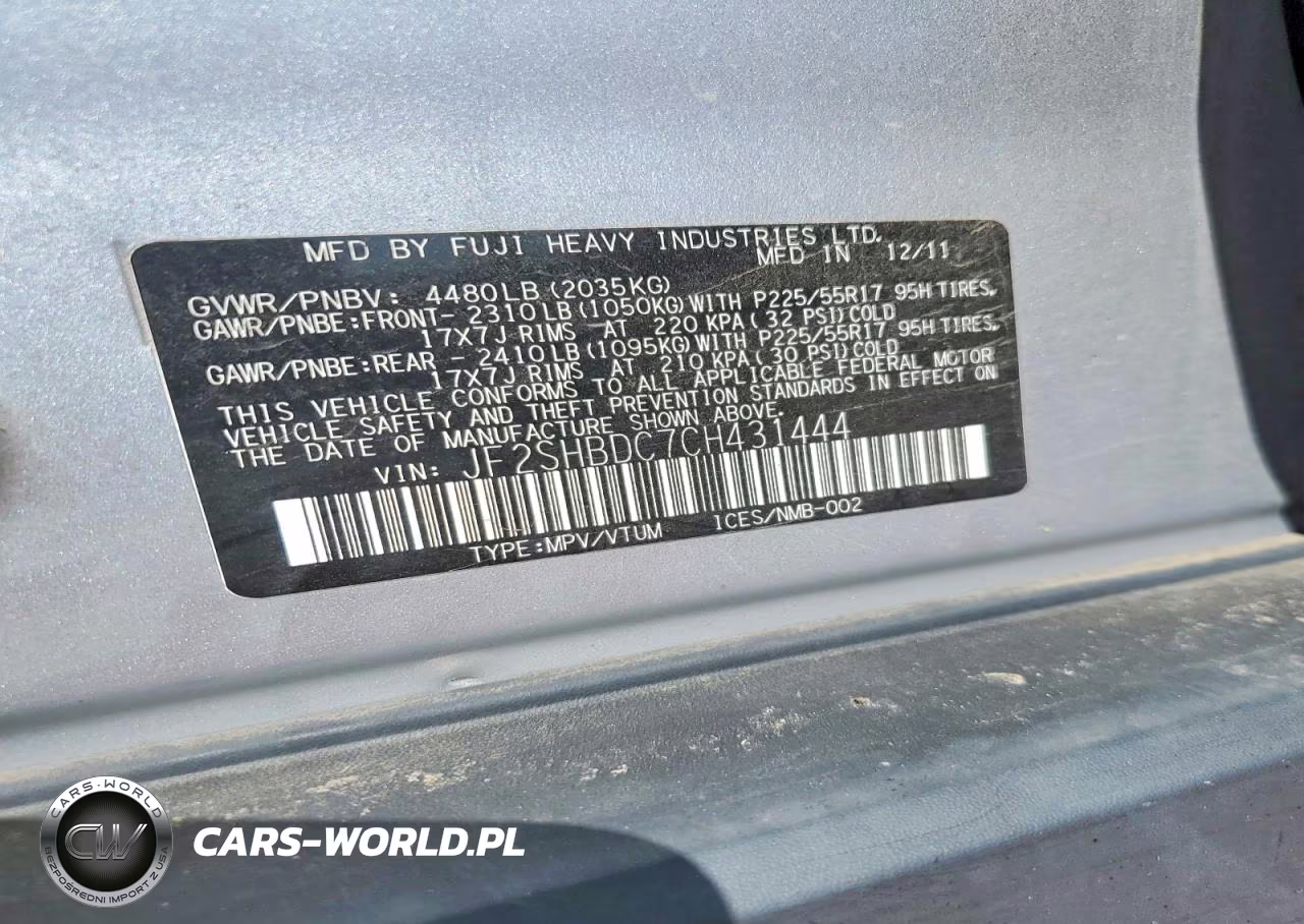 2012 Subaru Forester 2.5X Premium VIN:JF2SHBDC7CH431444 - 13