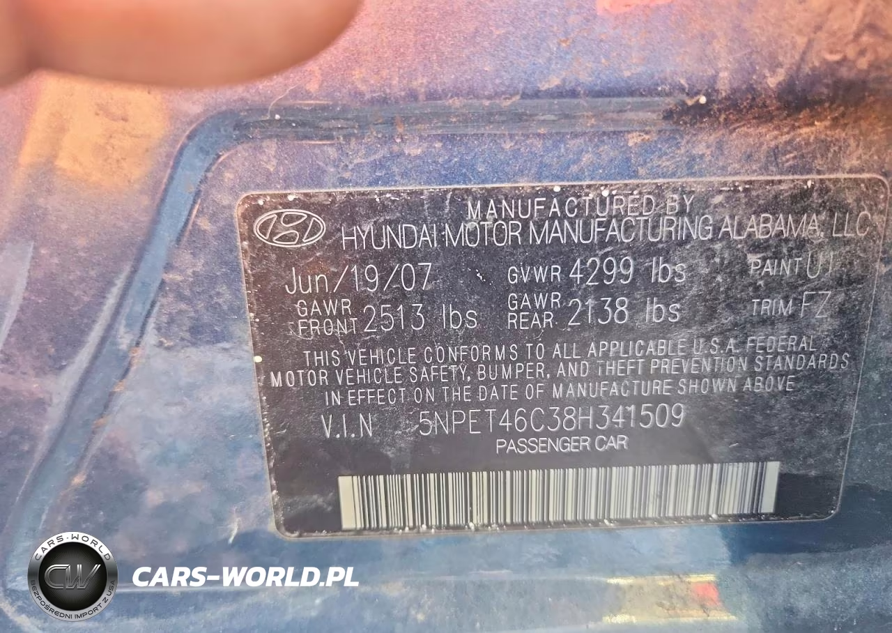 2008 Hyundai Sonata Gls VIN:5NPET46C38H341509 - 12