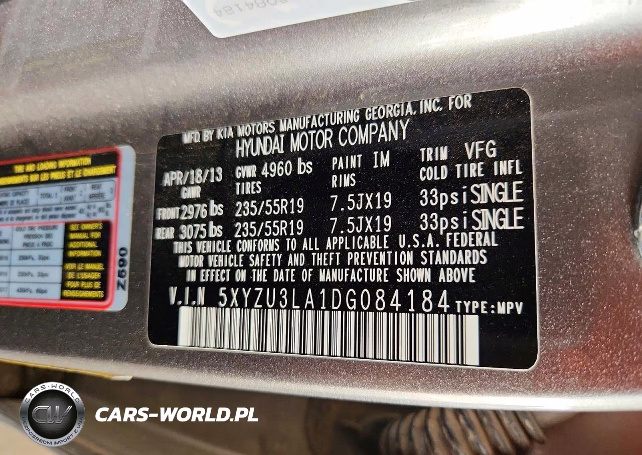 2013 Hyundai Santa Fe Sport 2.0T VIN:5XYZU3LA1DG084184 - 13
