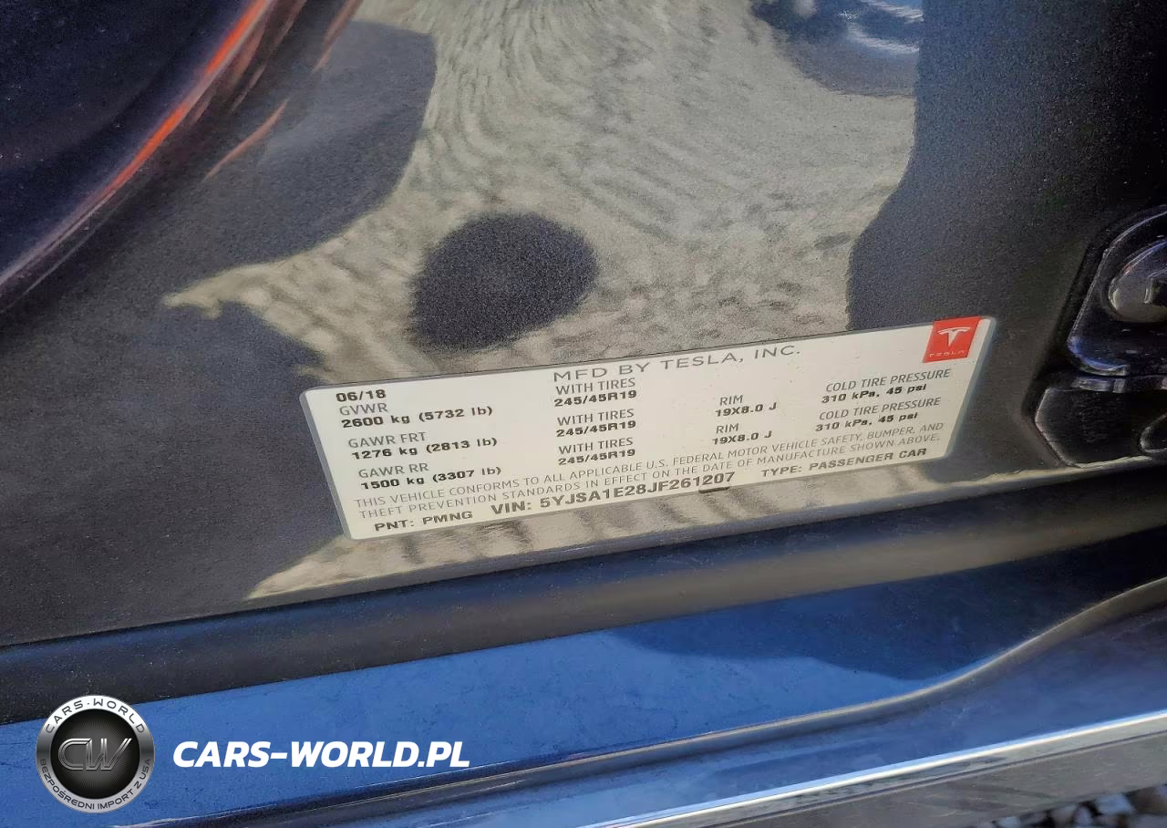 2018 Tesla Model S VIN:5YJSA1E28JF261207 - 12