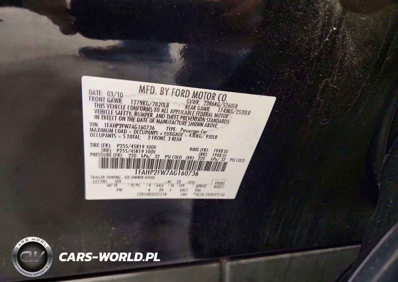 2010 Ford Taurus Limited VIN:1FAHP2FW7AG160736 - 12