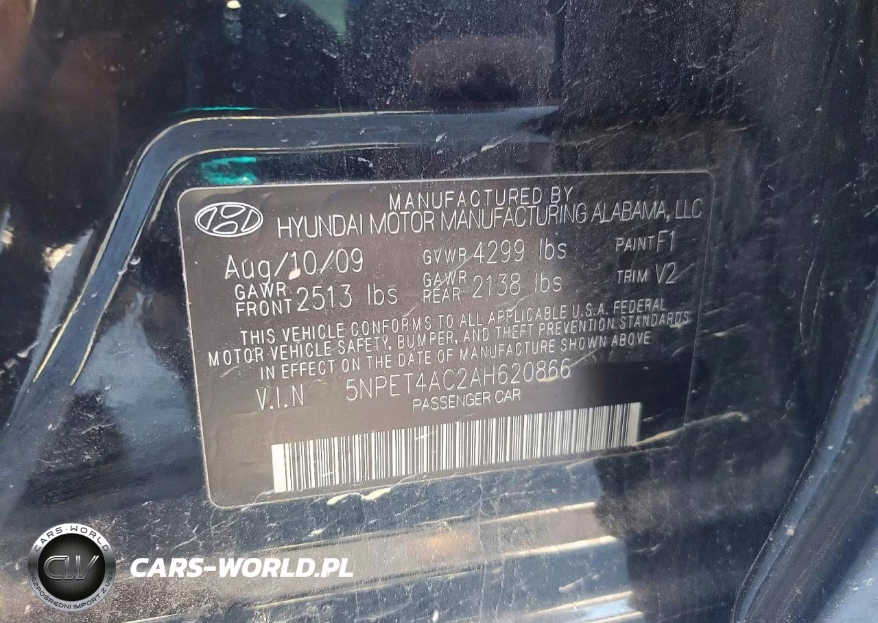 2010 Hyundai Sonata Gls VIN:5NPET4AC2AH620866 - 12