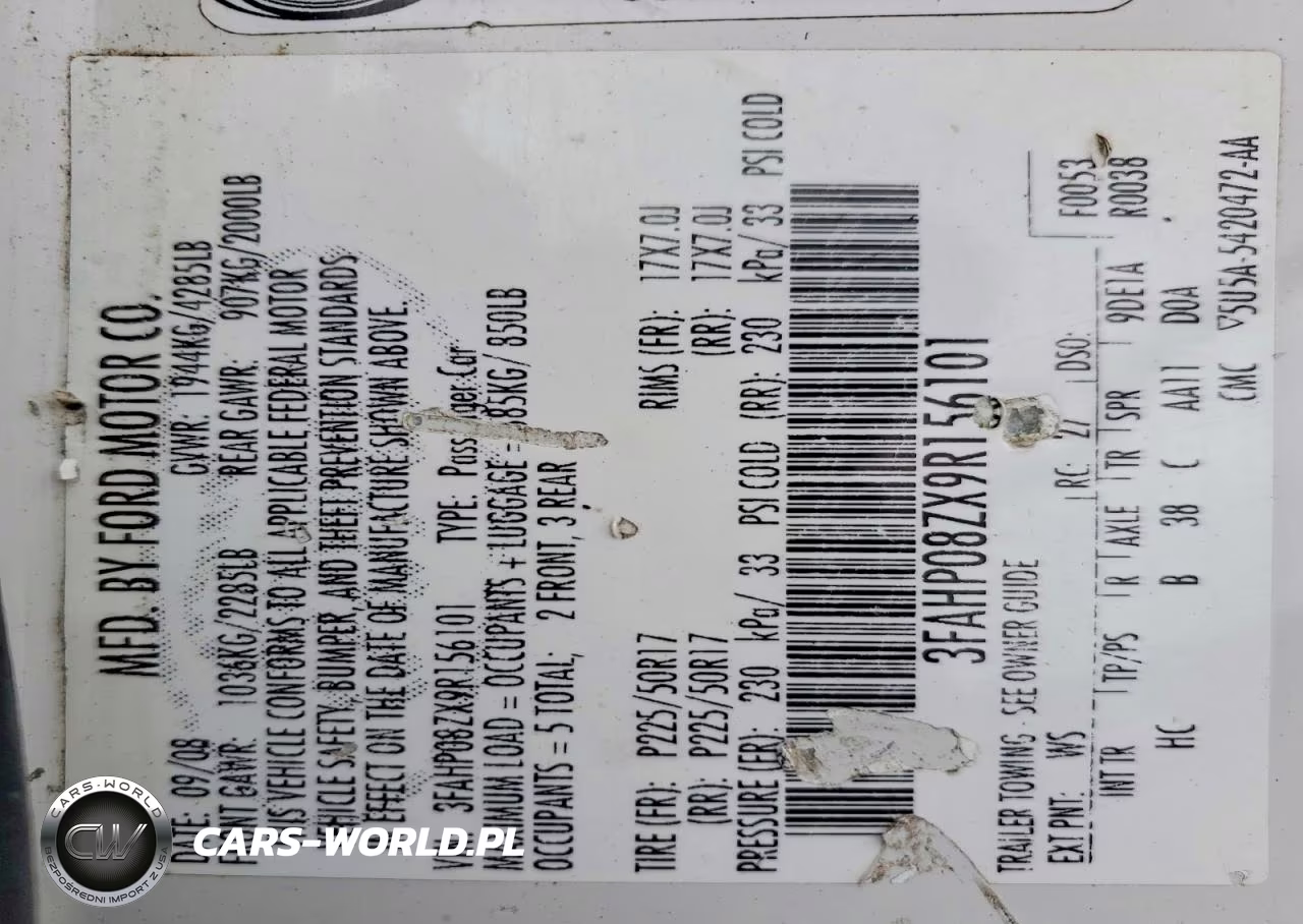2009 Ford Fusion Sel VIN:3FAHP08ZX9R156101 - 12