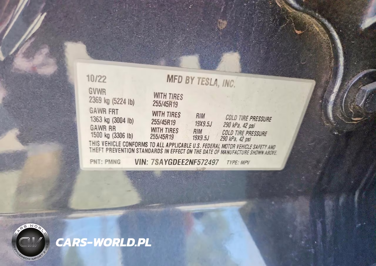 2022 Tesla Model Y VIN:7SAYGDEE2NF572497 - 12