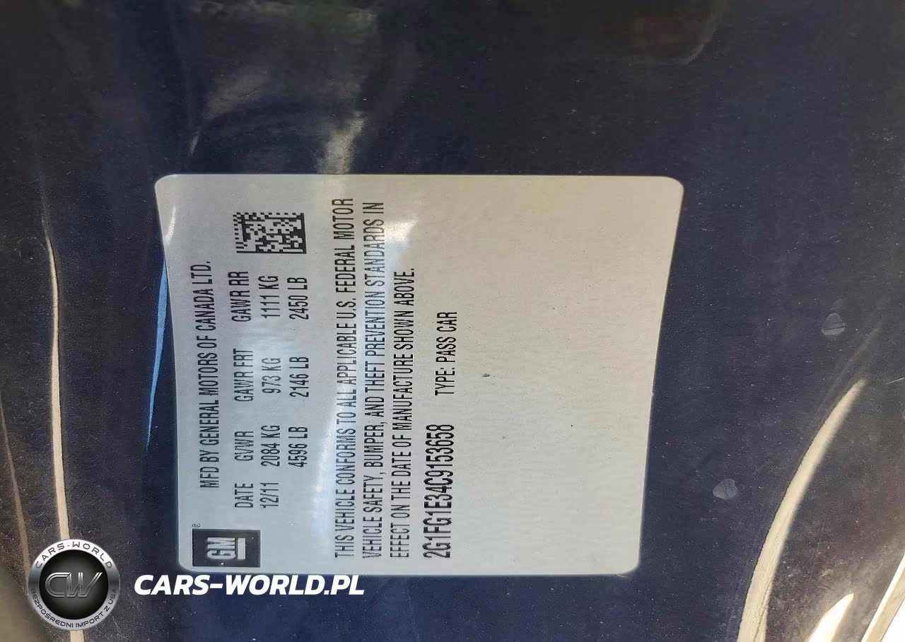 2012 Chevrolet Camaro Lt VIN:2G1FG1E34C9153658 - 12