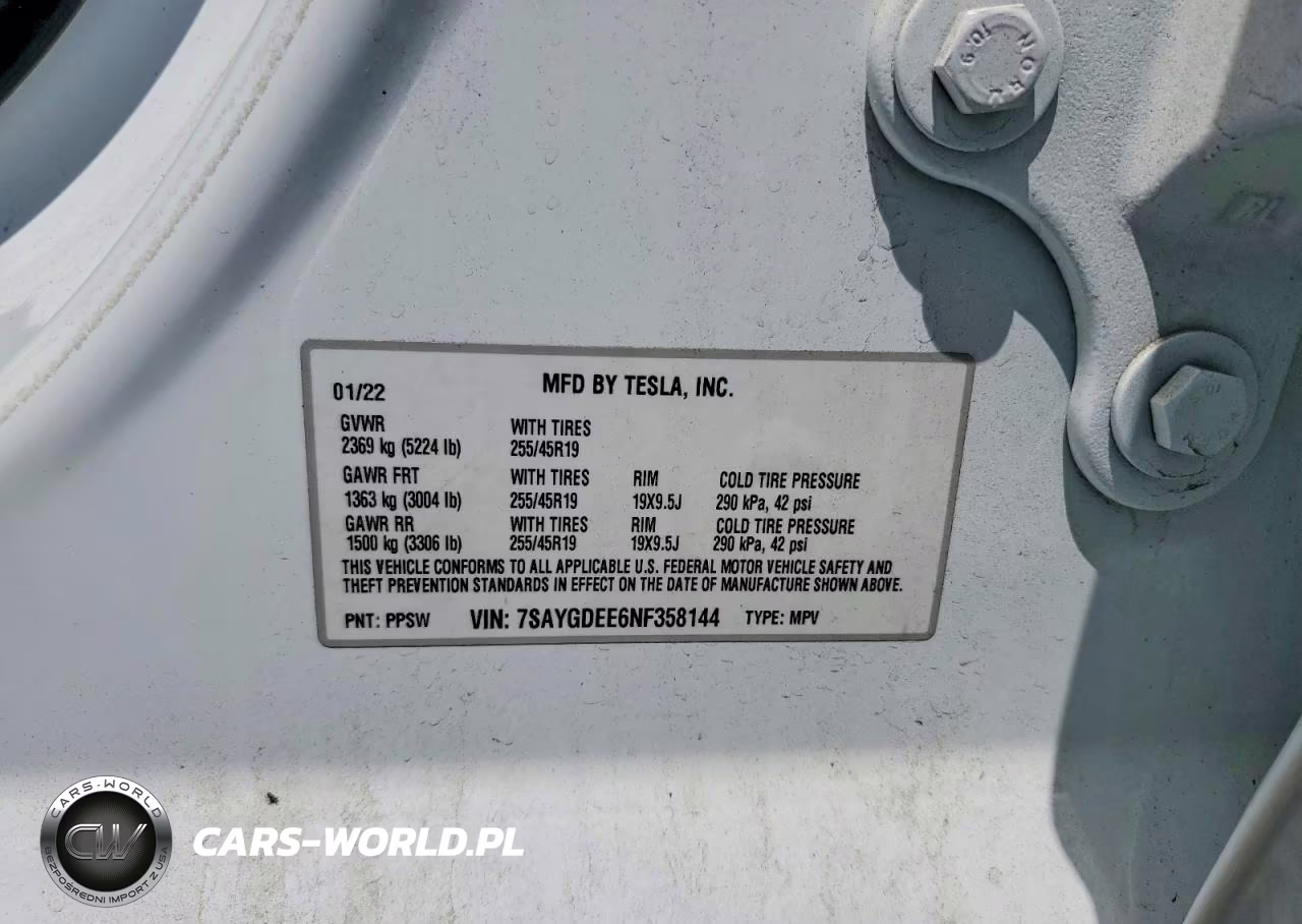 2022 Tesla Model Y VIN:7SAYGDEE6NF358144 - 12