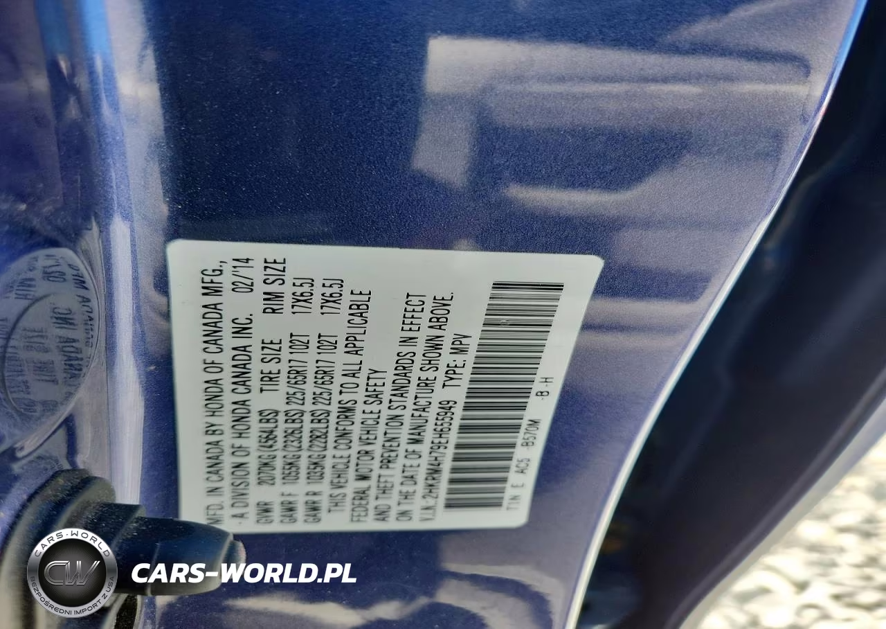 2014 Honda Cr-V Exl VIN:2HKRM4H79EH655949 - 13