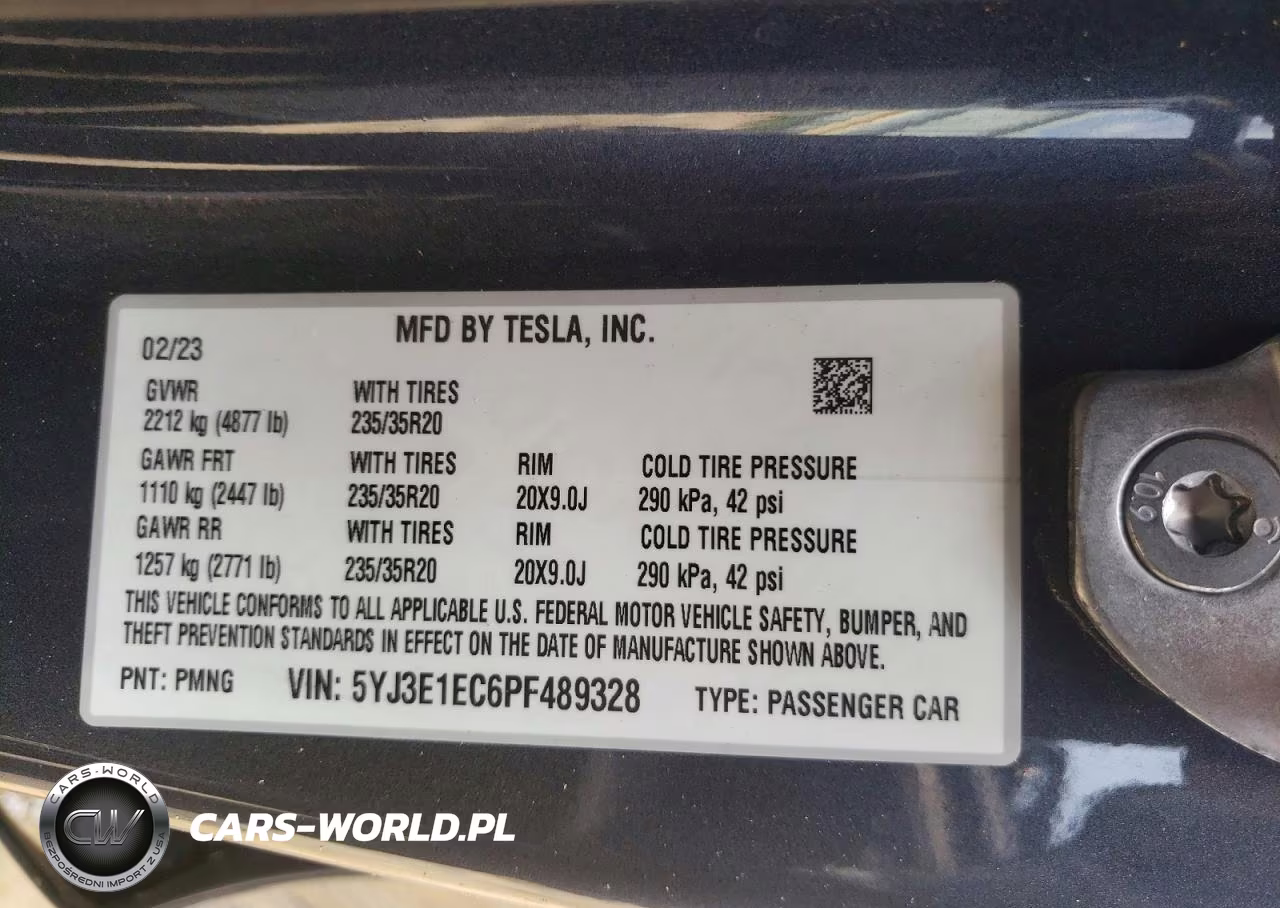 2023 Tesla Model 3 VIN:5YJ3E1EC6PF489328 - 12