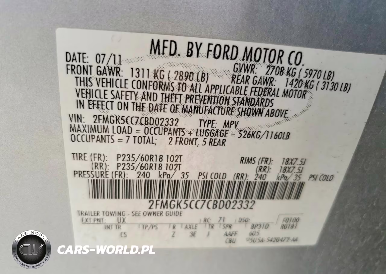 2012 Ford Flex Sel VIN:2FMGK5CC7CBD02332 - 12