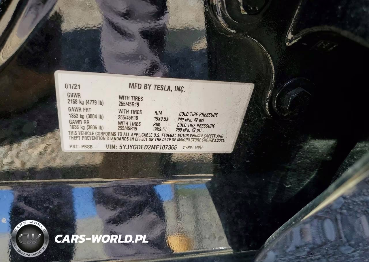 2021 Tesla Model Y VIN:5YJYGDED2MF107365 - 14