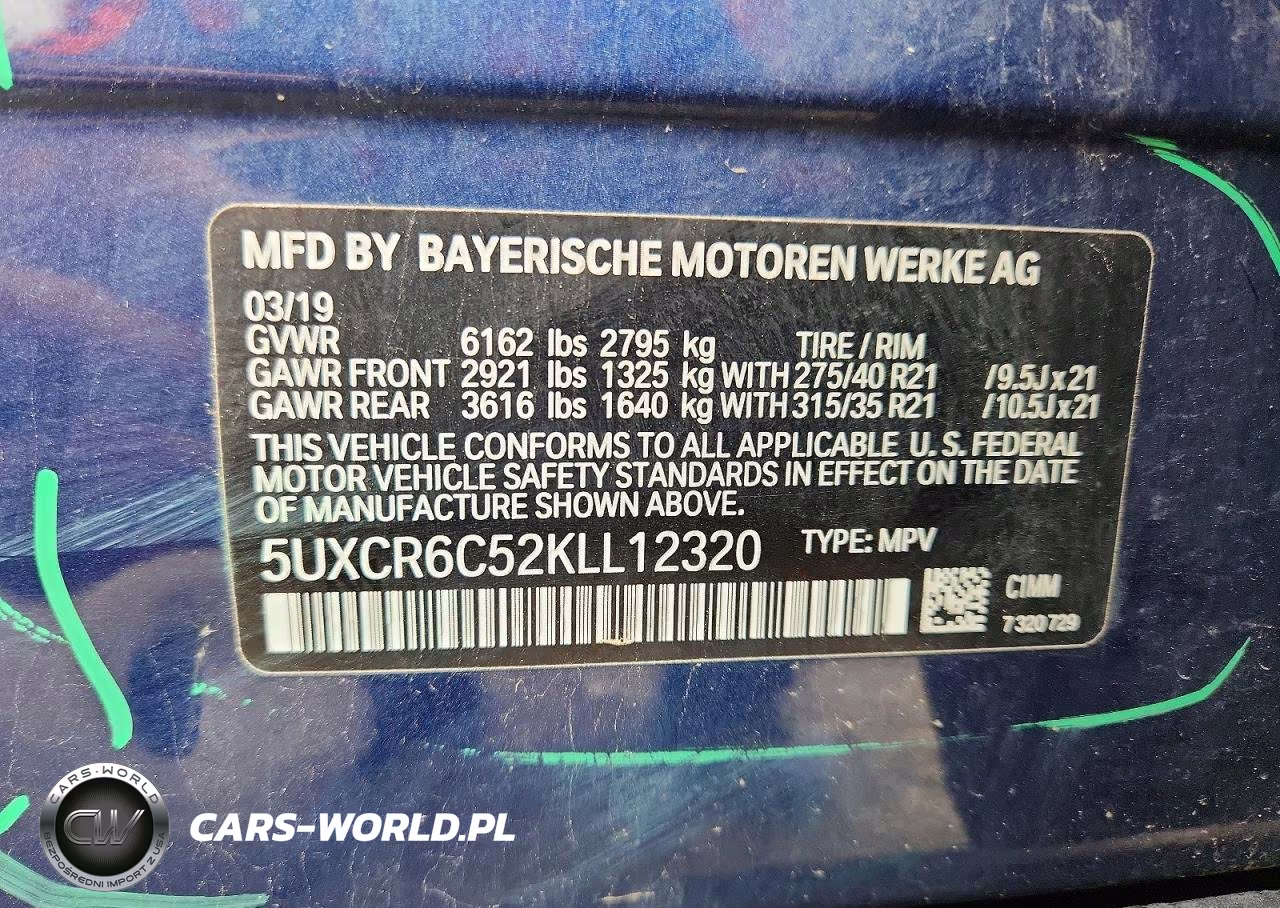 2019 BMW X5 xDrive40I VIN:5UXCR6C52KLL12320 - 13