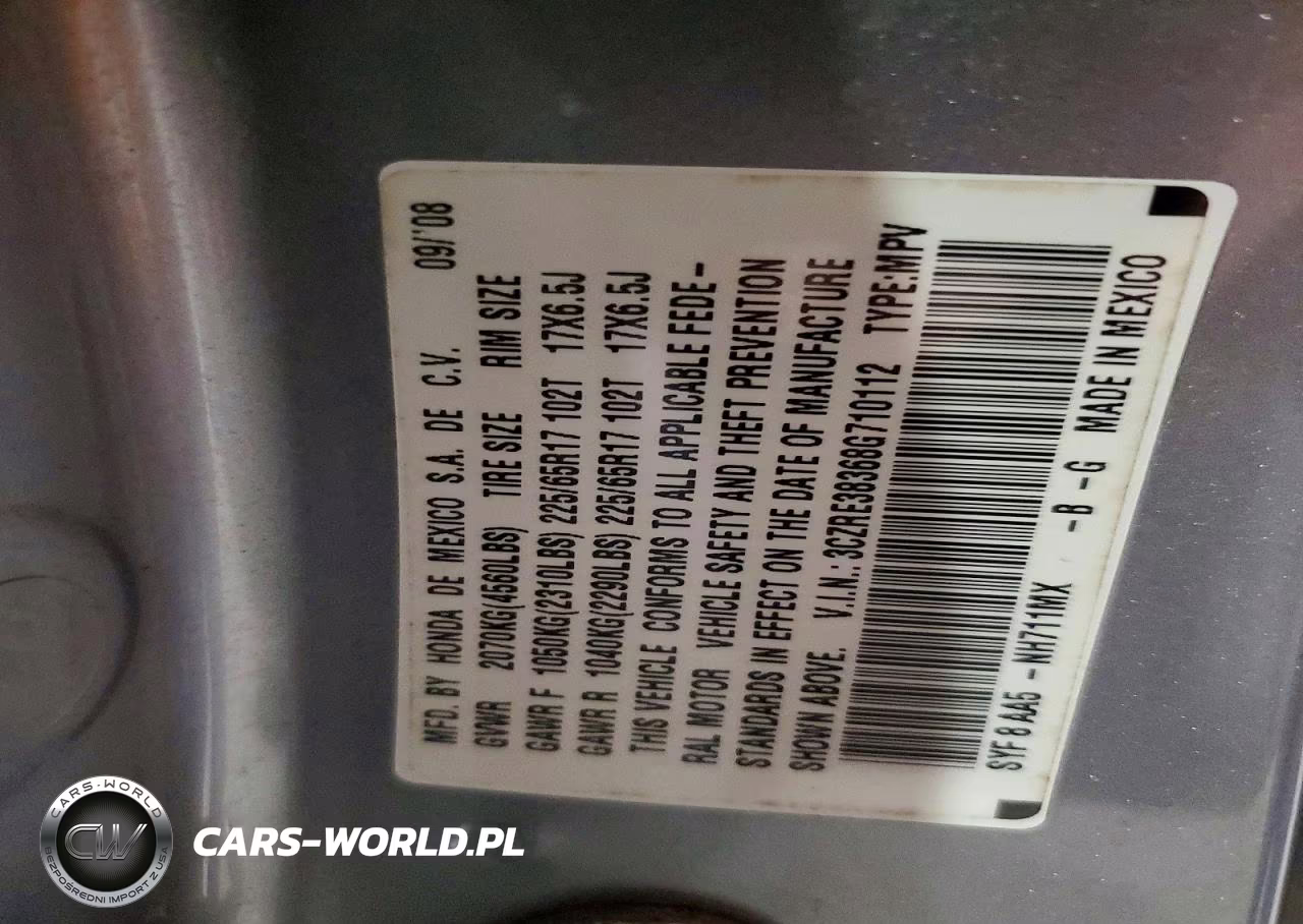 2008 Honda Cr-V Lx VIN:3CZRE38368G710112 - 13