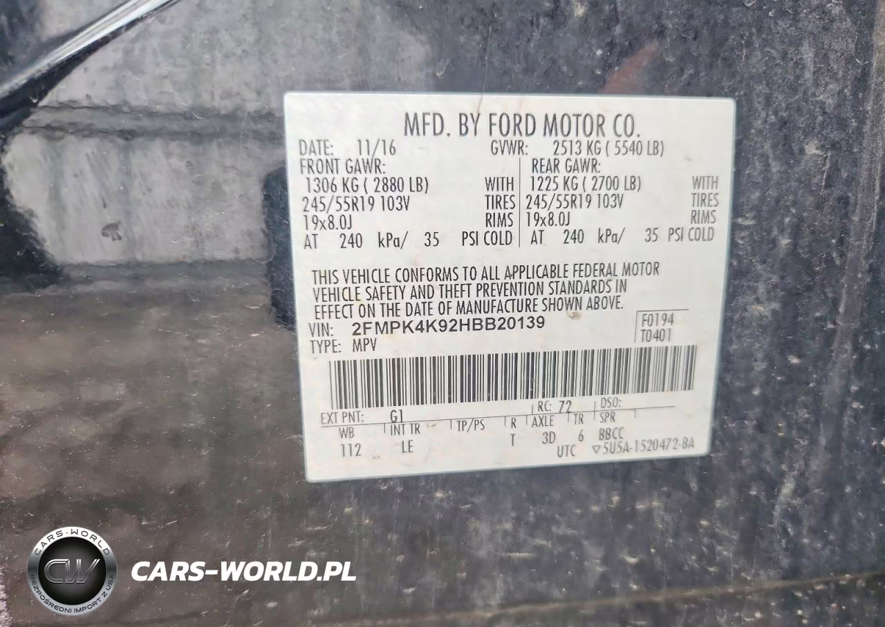 2017 Ford Edge Titanium VIN:2FMPK4K92HBB20139 - 13