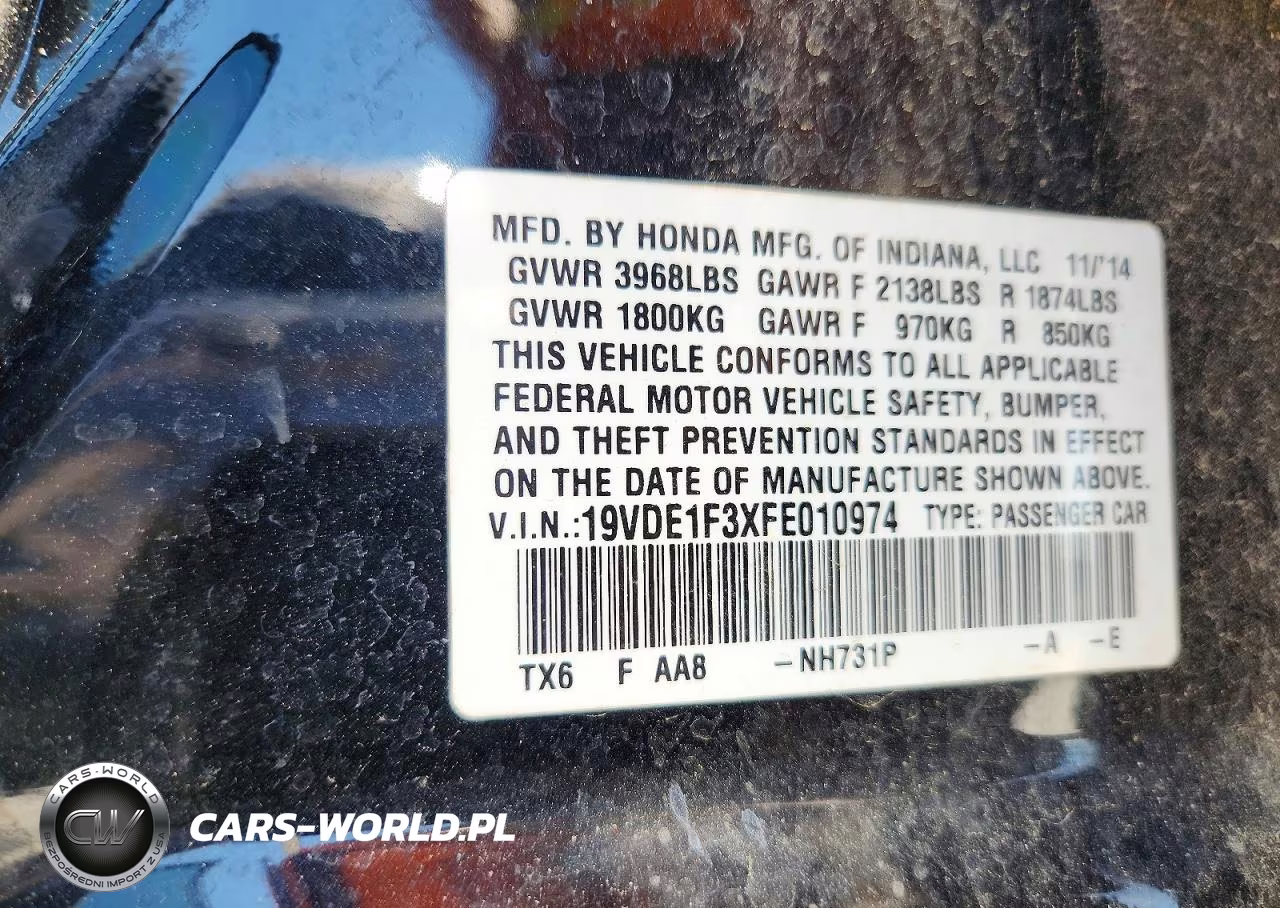2015 Acura Ilx 20 VIN:19VDE1F3XFE010974 - 12