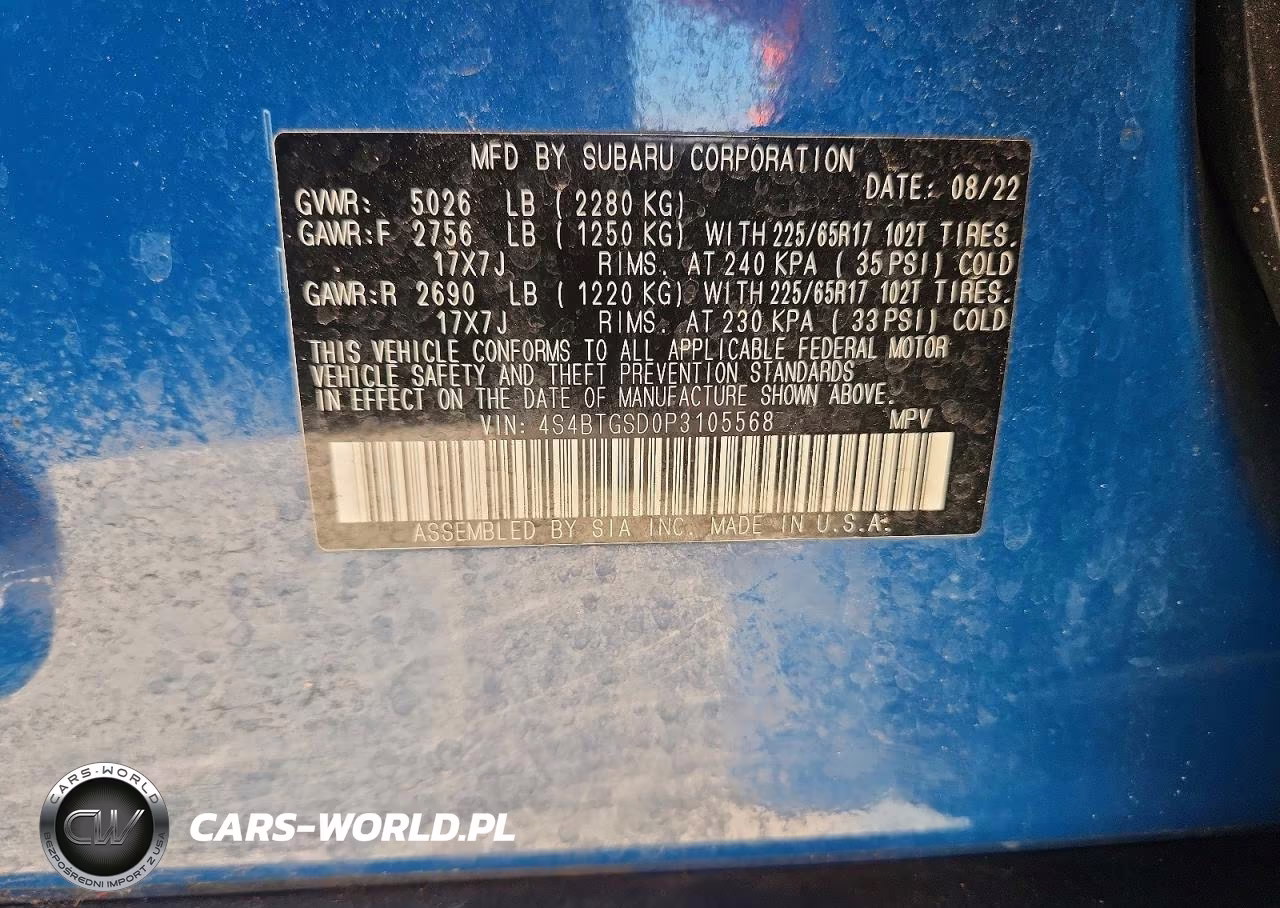 2023 Subaru Outback Wilderness VIN:4S4BTGSD0P3105568 - 12