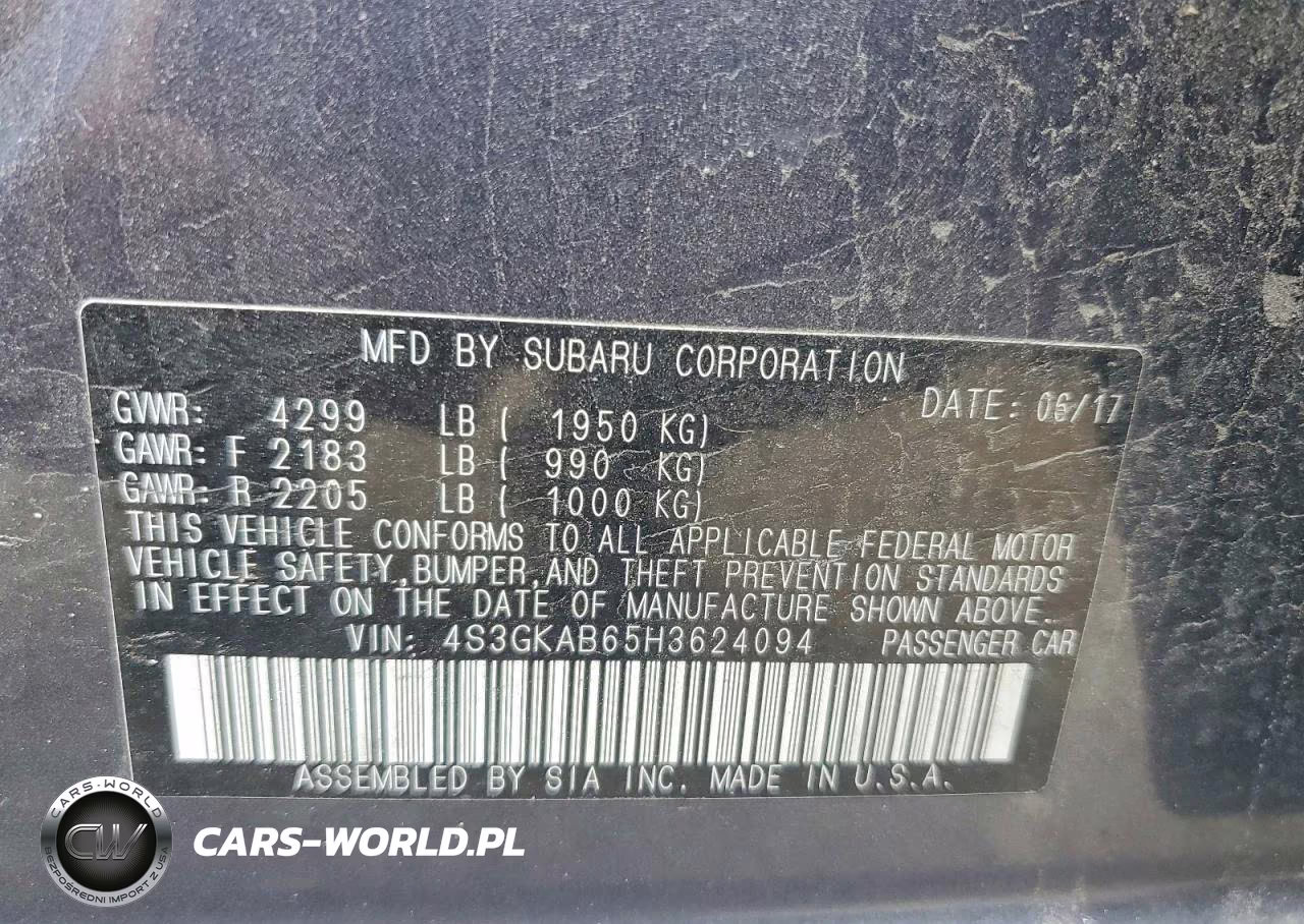 2017 Subaru Impreza Premium VIN:4S3GKAB65H3624094 - 12