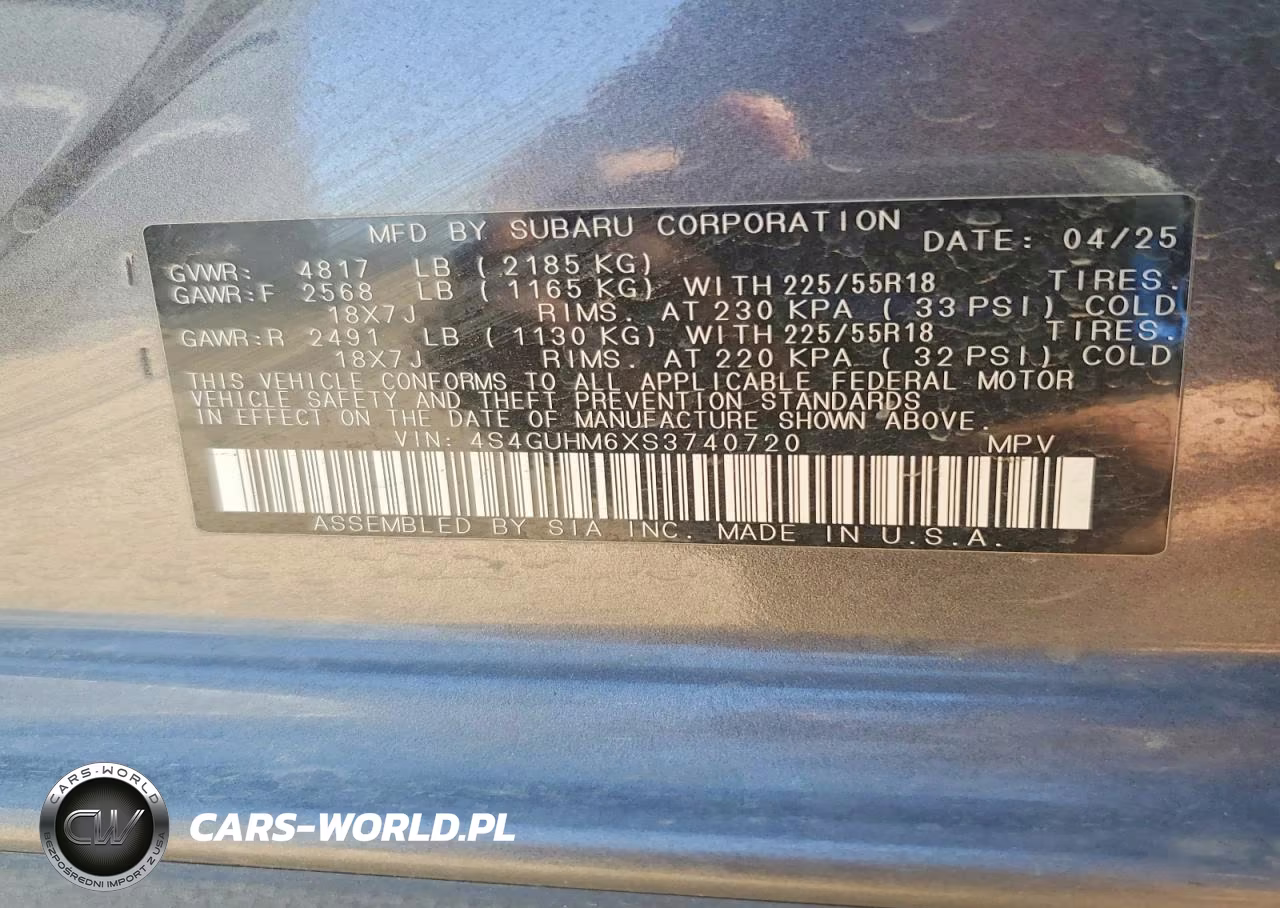 2025 Subaru Crosstrek Limited VIN:4S4GUHM6XS3740720 - 12