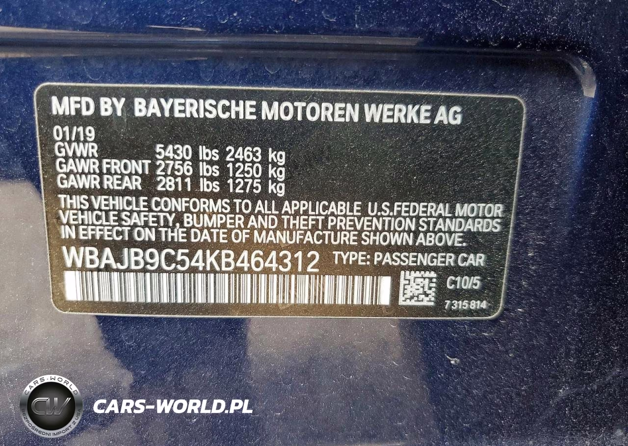 2019 BMW M550Xi VIN:WBAJB9C54KB464312 - 13