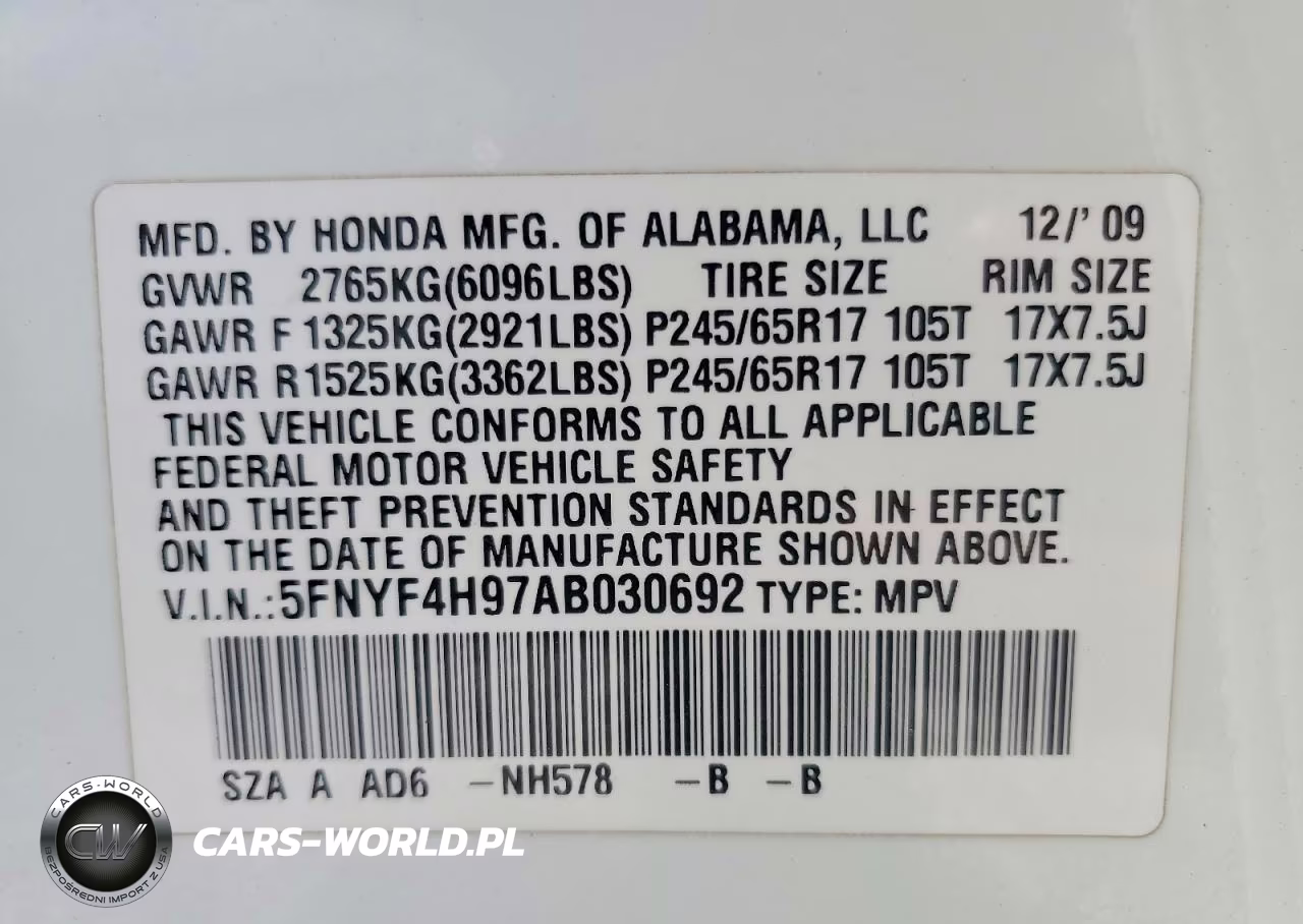 2010 Honda Pilot Touring VIN:5FNYF4H97AB030692 - 12