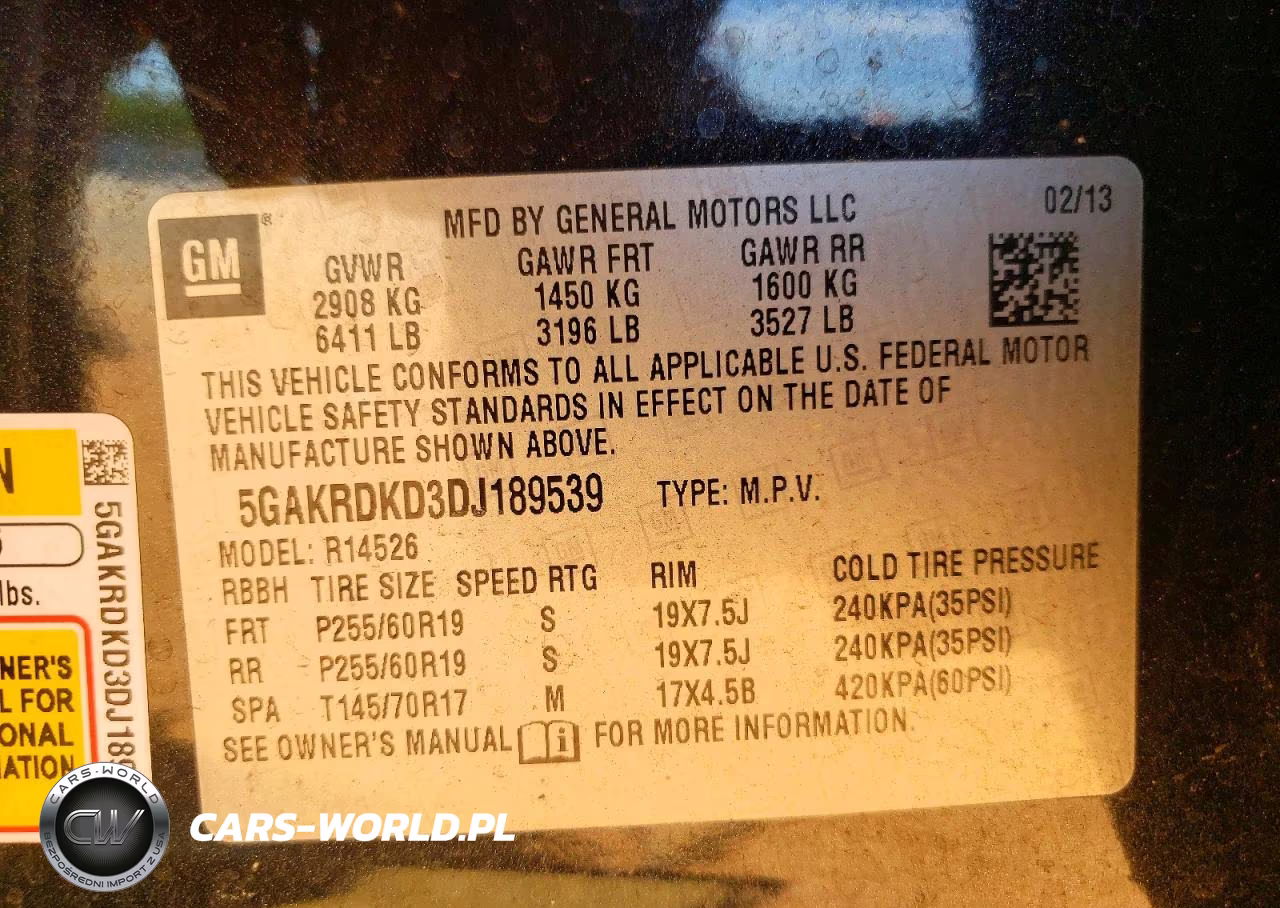 2013 Buick Enclave VIN:5GAKRDKD3DJ189539 - 13