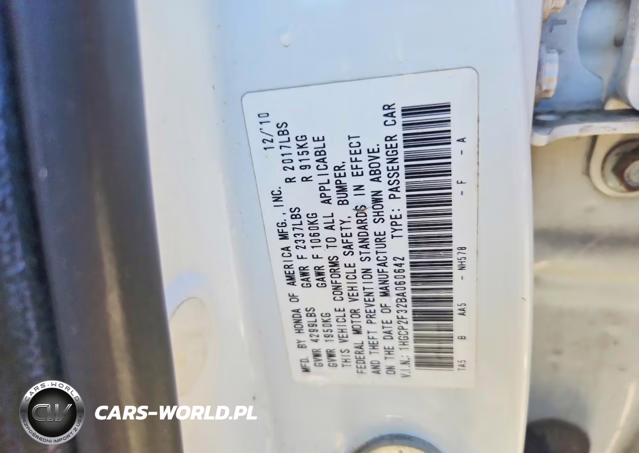 2011 Honda Accord Lx VIN:1HGCP2F32BA060642 - 13