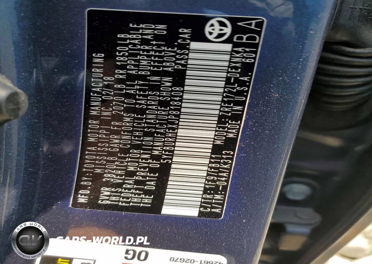 2018 Toyota Corolla Le VIN:5YFBURHEXJP818408 - 13