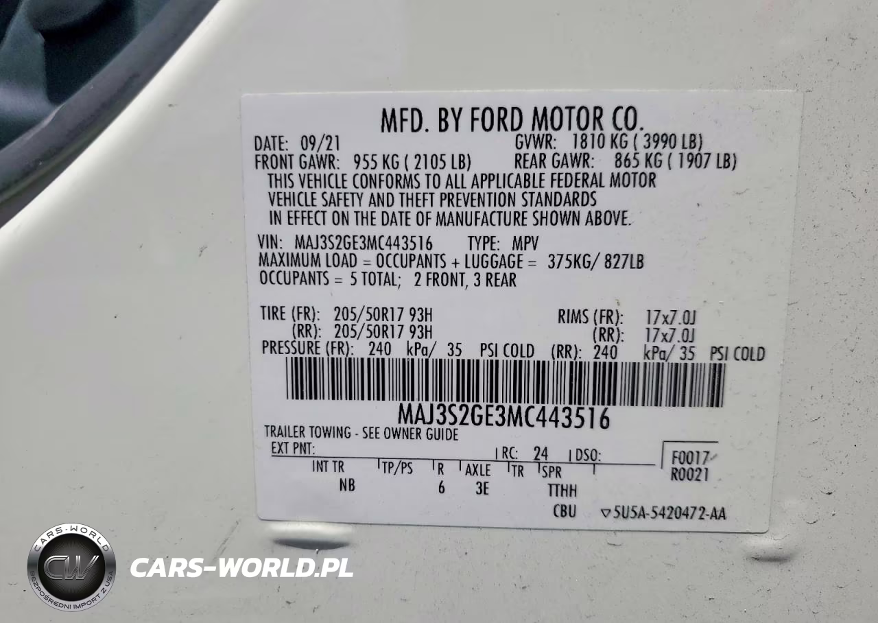 2021 Ford Ecosport Se VIN:MAJ3S2GE3MC443516 - 13