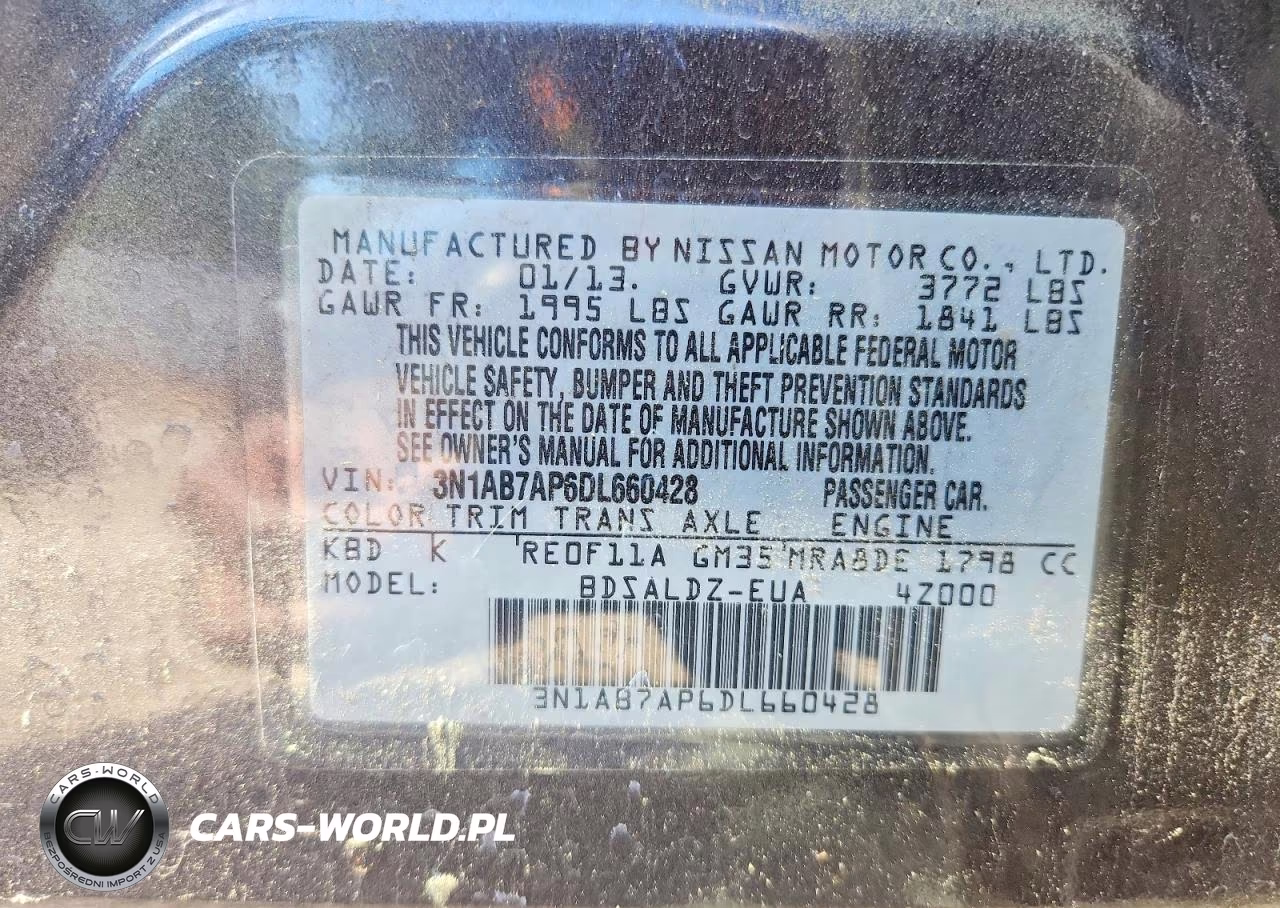 2013 Nissan Sentra S VIN:3N1AB7AP6DL660428 - 12